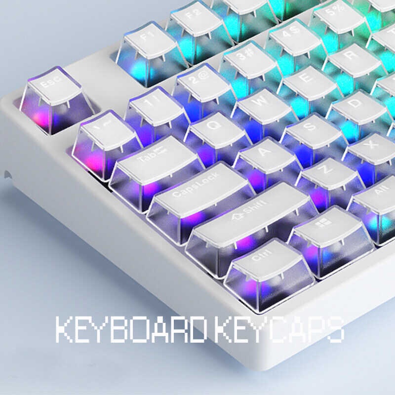 PBT Crystal Keycaps 114 Keys Custom OEM Profile Key Caps Cherry Mx ...