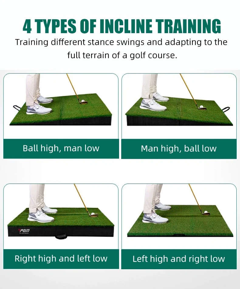 Pgm DJD041 Golf Slope Strike Pad พับ Swing Pracitioner สูงและ Low Slope ...