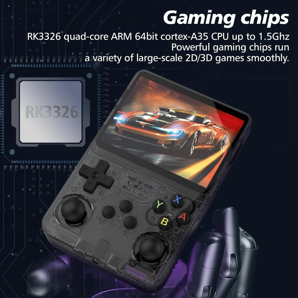 【จัดส่งภายใน 24 ชั่วโมง】R36s Retro คอนโซลเกมมือถือ Linux 35 นิ้วหน้าจอ ...