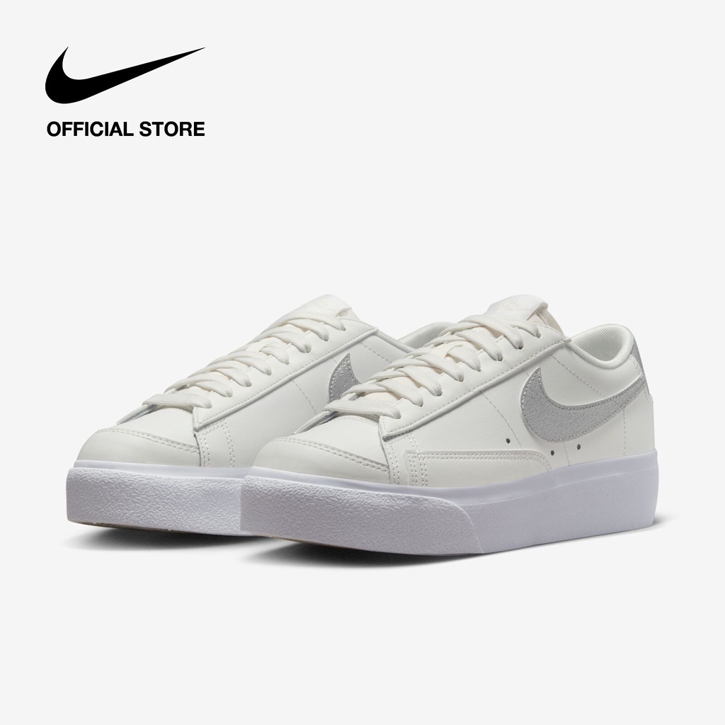 Nike Women's Blazer Low Platform Essential Shoes Summit White Shopee Thailand