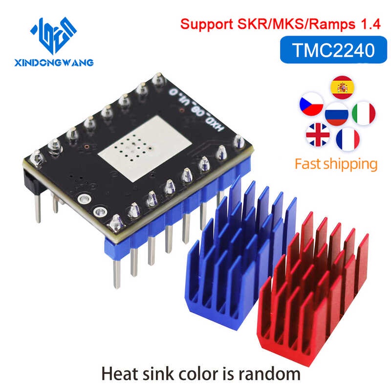 TMC2240 เครื่องพิมพ์ 3D Stepper Motor Driver 256 ส่วนแบ่งปัจจุบัน 2.1A ...