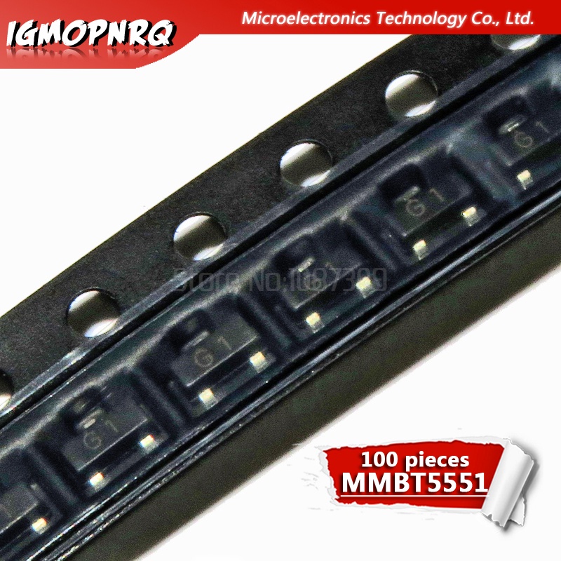 ทรานซิสเตอร์ สองขั้ว 2N5551 MMBT5551 G1 SOT23-3 BJT PNP 100 ชิ้น ...