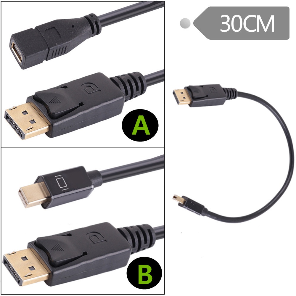 สายเคเบิลเชื่อมต่อข้อมูล 4K mini dp Female to dp Cable mini Displayport