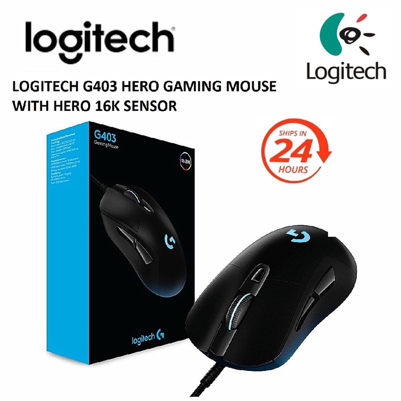 พร้อมส่ง-g403-เมาส์เกมมิ่งมีสาย-rgb-12000dpi-สําหรับเมาส์เกมมิ่ง