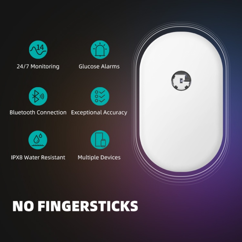 Sibionics (Only Android) Glucometer เครื่องวัดน้ําตาลกลูโคสในเลือด 24 H ...