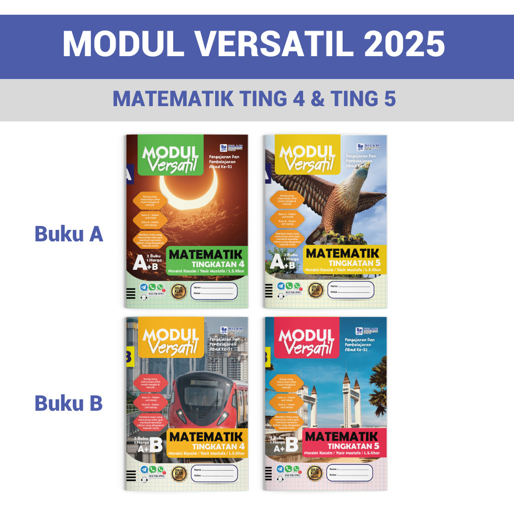 Versatil Mathematics Form 4 5 Book A + B (2025) รุ่น BM | Shopee Thailand