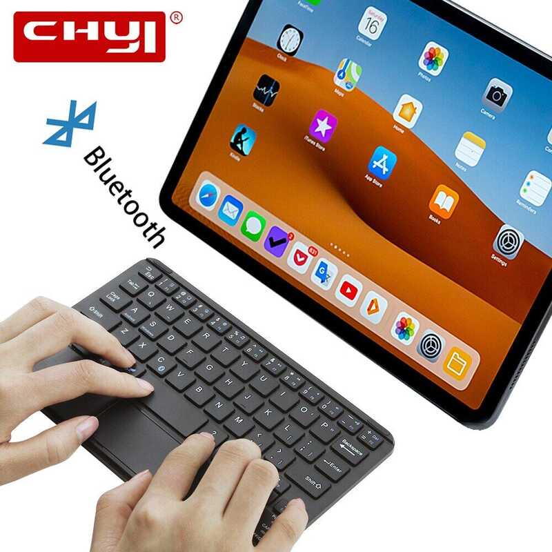 CHYI Bluetooth Keyboard Rechargeble Wireless Mini Touch Slim Keypad ...