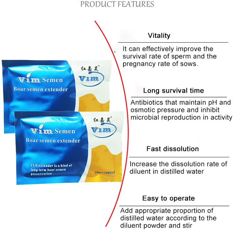 Vim Boar Semen extender Powder 50 กรัม 7-9 วัน สารสกัดจากหมู | Shopee ...