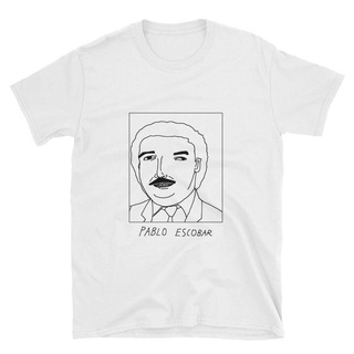 เสื้อยืด พิมพ์ลาย Badly Drawn Celebrity Pablo Escobar สําหรับผู้ชาย และผู้หญิง ส่งฟรีทั่วโลก