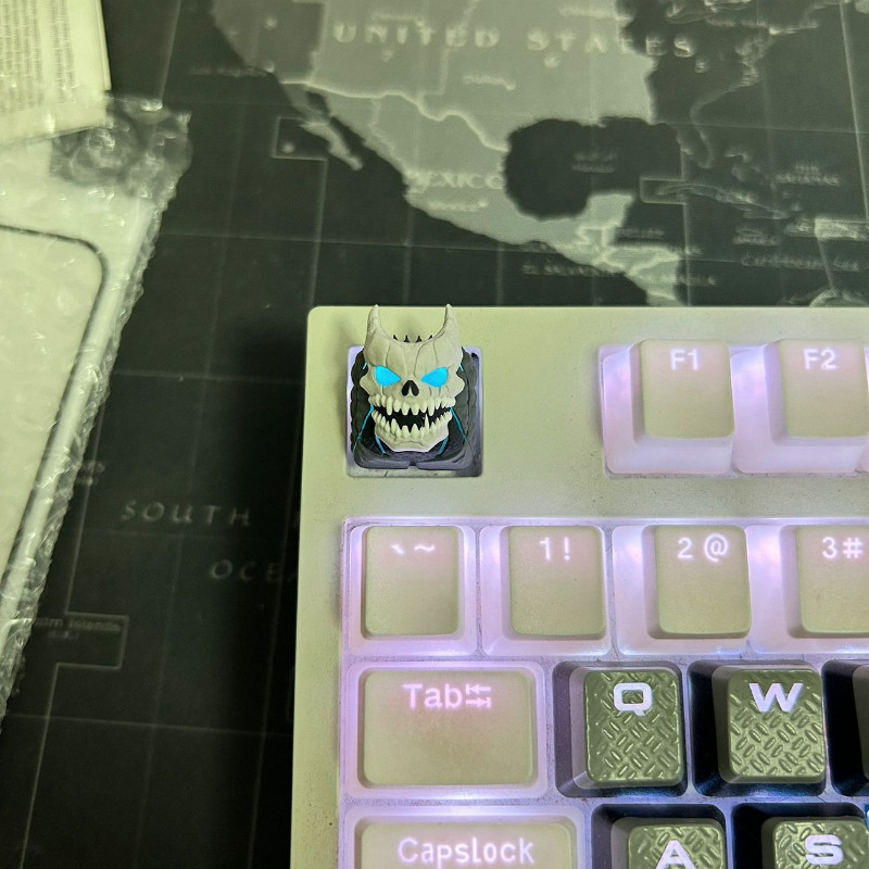 Kaiju NUMBER EIGHT Keycap น่ารักการ์ตูน MX สวิทช์คีย์บอร์ด Handmade เร ...