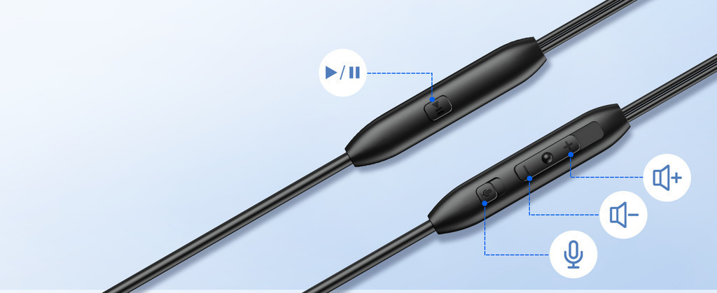 Middle Rabbit S6 Wired Open Ear Earbuds with Microphone Boom Mic, in ...