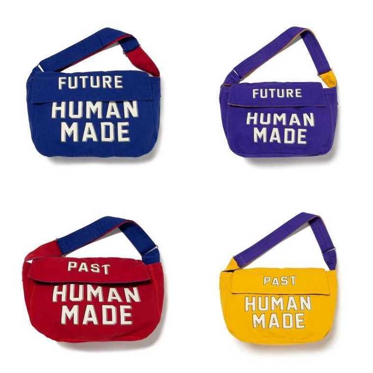 Humanmade Trend HUMAN MADE MAIL Bag 24AW ตัวอักษรพิมพ์สองด้านเฉียง ...