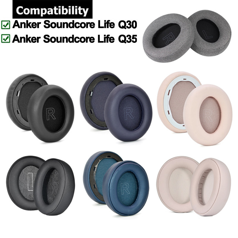 แผ่นฟองน้ําครอบหูฟังไร้สาย สําหรับ Anker Soundcore Life Q30 Q35 BT 1 ...
