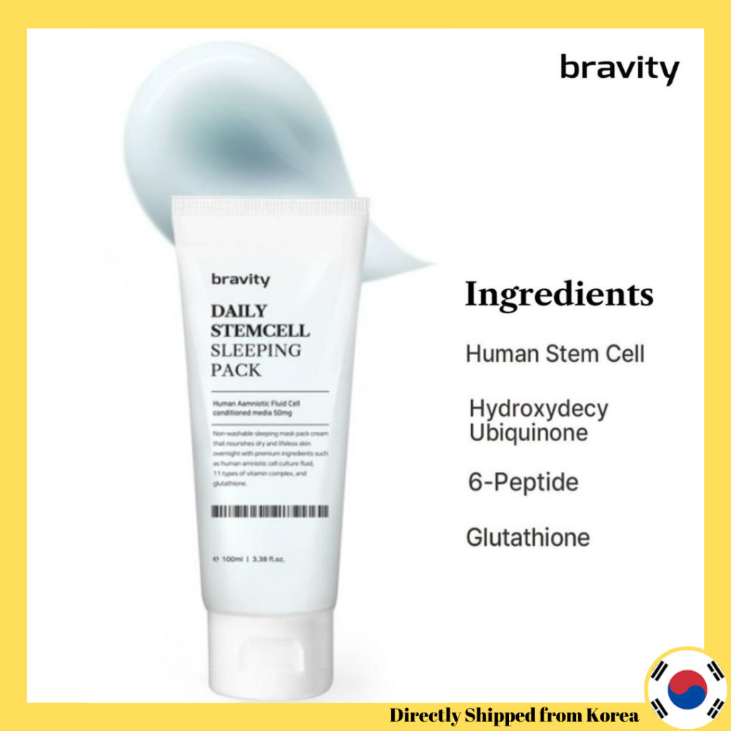 [Bravity] Daily Stemcell Sleeping Pack Mask 100 กรัม (สเต็มเซลล์ผิว ...
