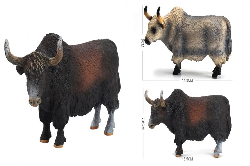 YX ความแปลกใหม่ Yak รุ่นเด็กของขวัญ Mini Cow Yak สัตว์รุ่นเครื่องประดับ ...