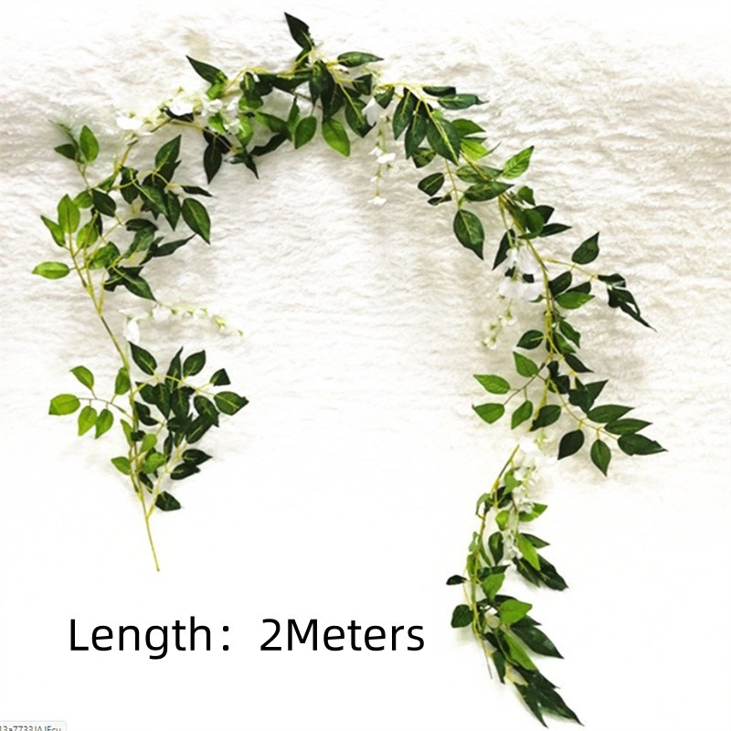 Dualswish 2 เมตรยาว 1 ชิ้นประดิษฐ์ Wisteria ดอกไม้ String Tree Vine ตก ...