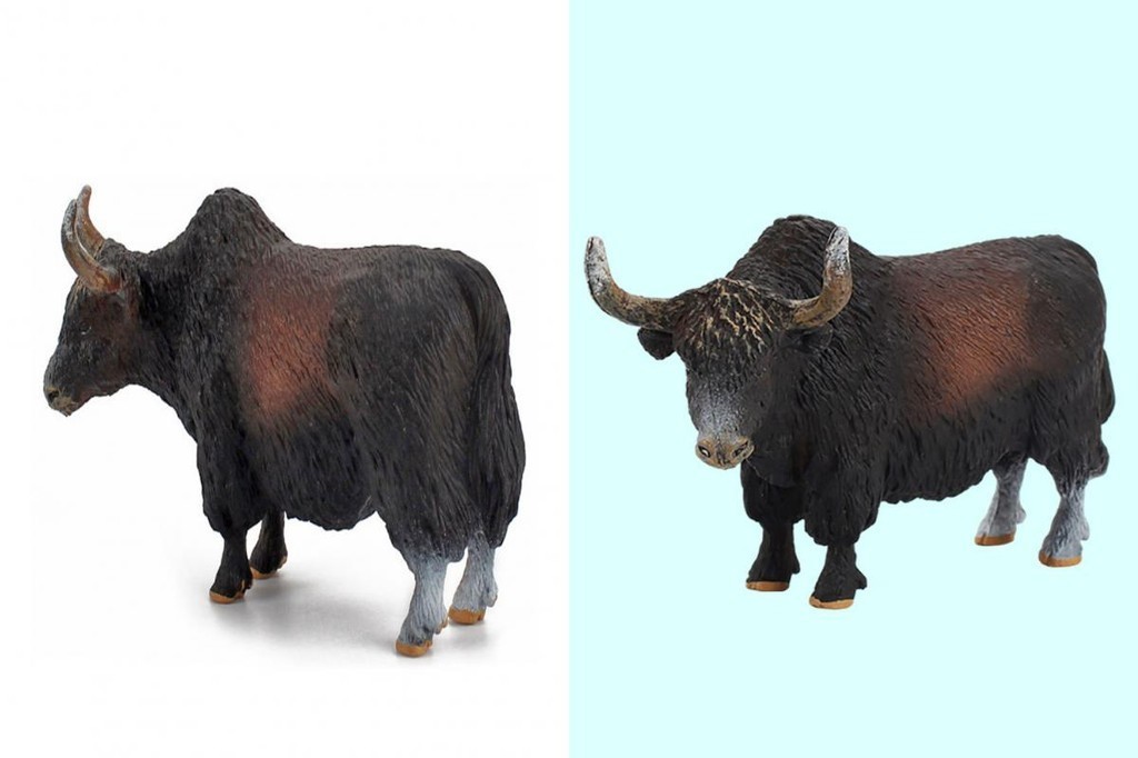 YX ความแปลกใหม่ Yak รุ่นเด็กของขวัญ Mini Cow Yak สัตว์รุ่นเครื่องประดับ ...