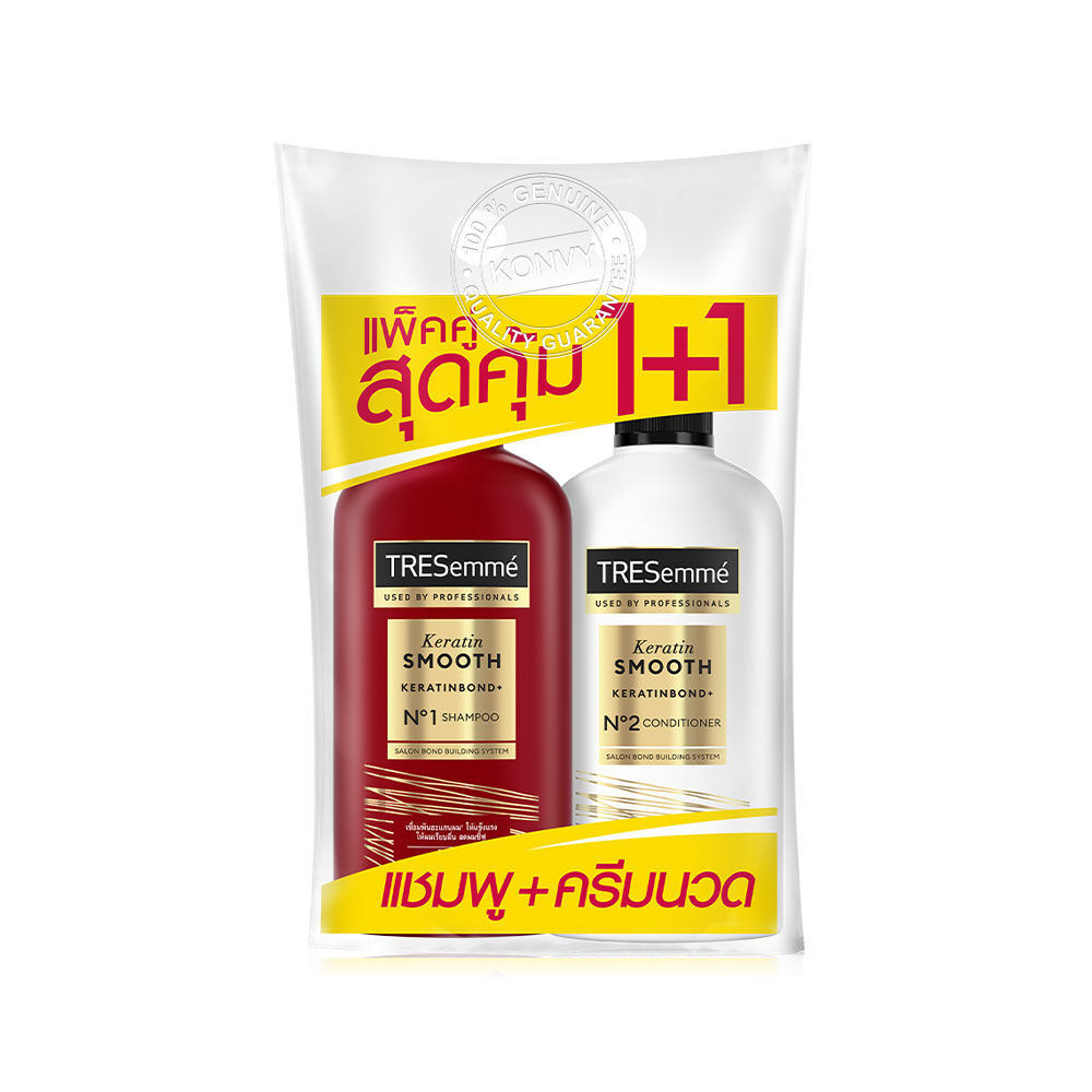 Tresemme Shampoo & Conditioner Keratin Smooth Red Formula [370m x 2 pcs ...