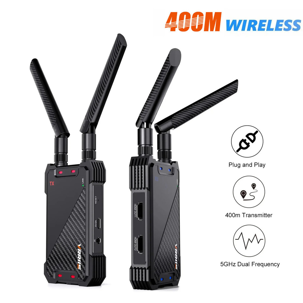 1080P 400m เครื่องส่งสัญญาณวิดีโอไร้สายและตัวรับสัญญาณ Dual HDMI ...