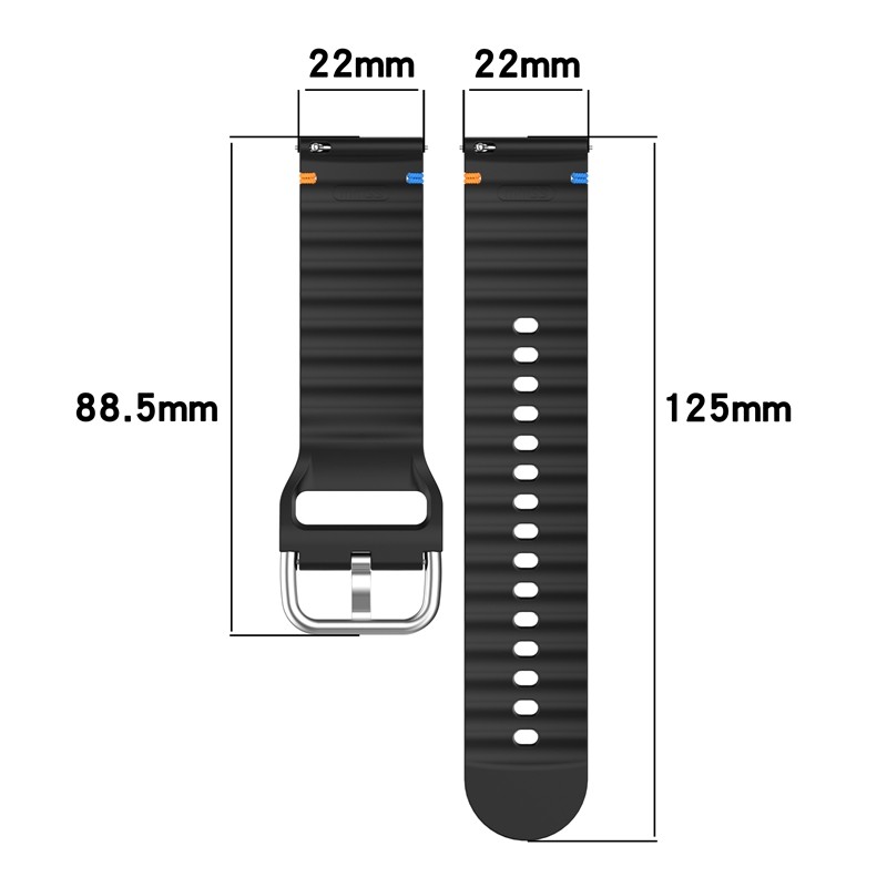 GerRit 22 Mm Silikonarmband – Kompatibel Mit Vibe 7, GTR 3 Pro, Beyond 2 & Mehr (rot-schwarz)