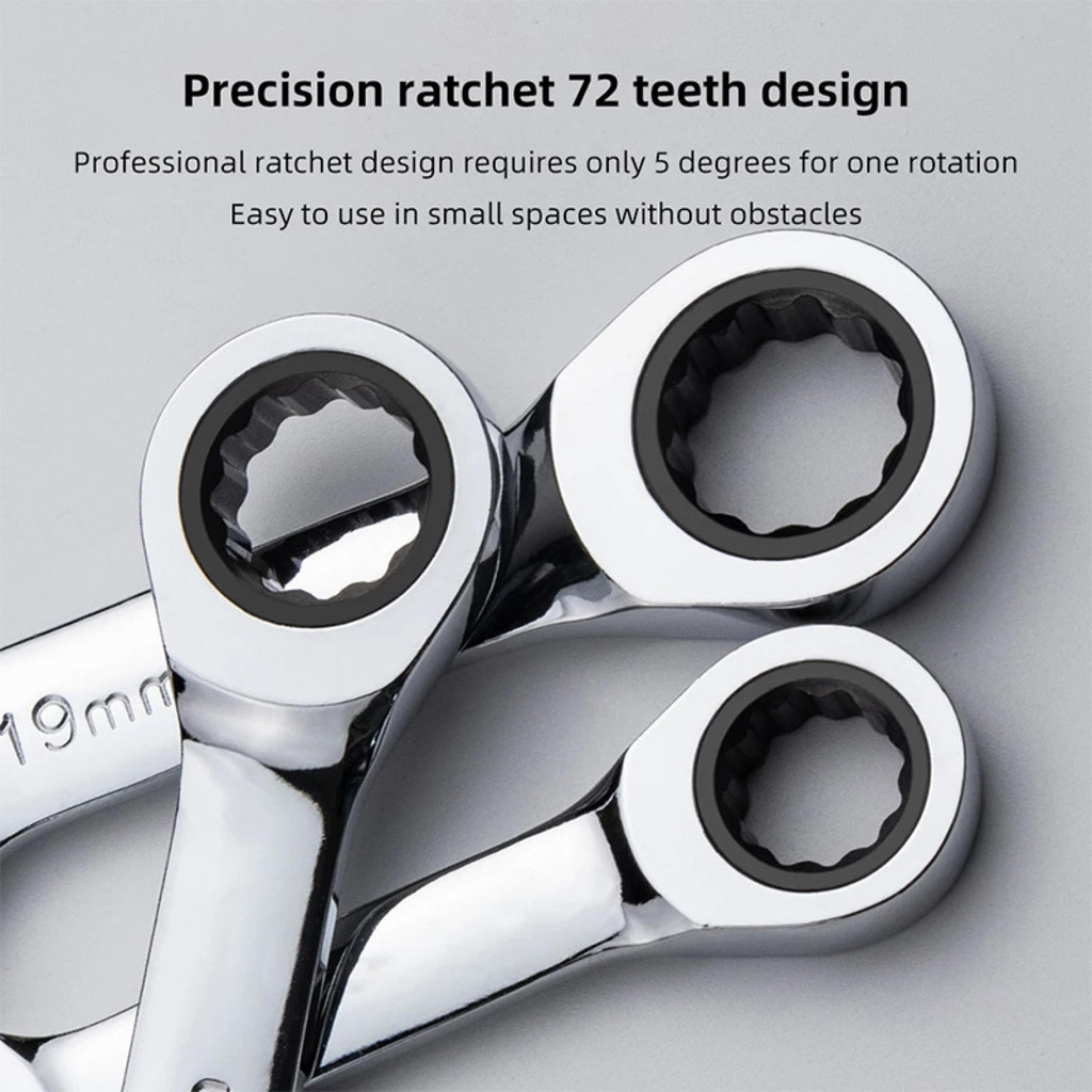 MOTUS 6-19MM Short Handle Quick Ratchet Wrench Multi functional ...