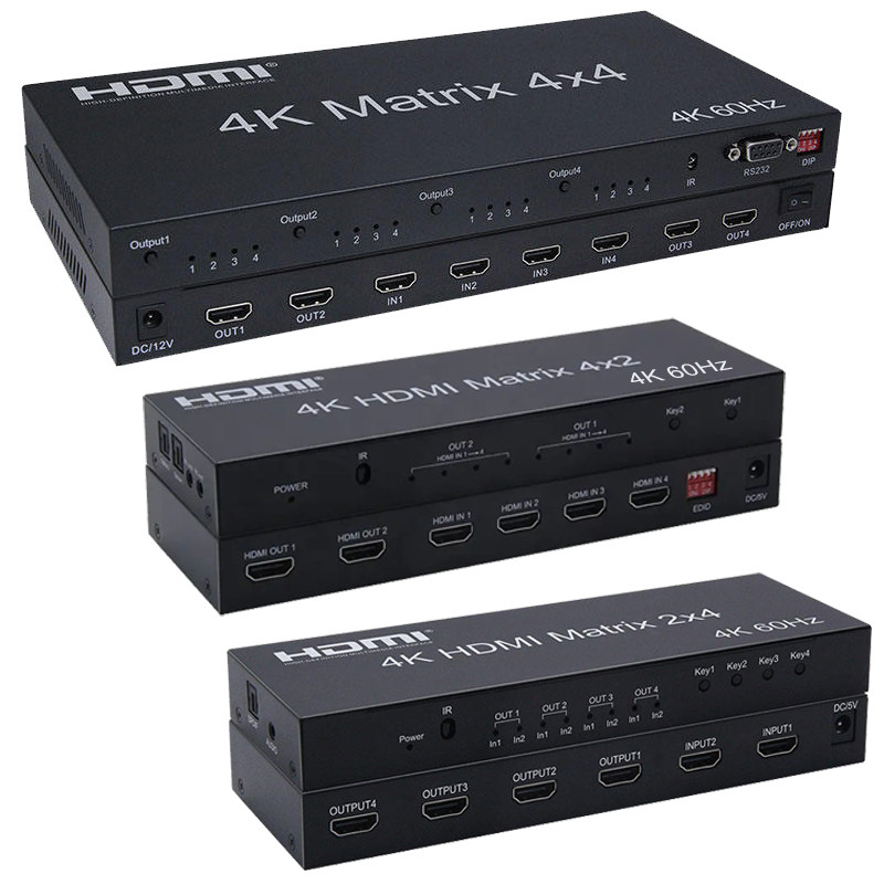 Matrix HDMI 4x4 - Switch Splitter 4K 60Hz, 4 Ingressi 4 Uscite, Con Controllo RS232 - Foto 10