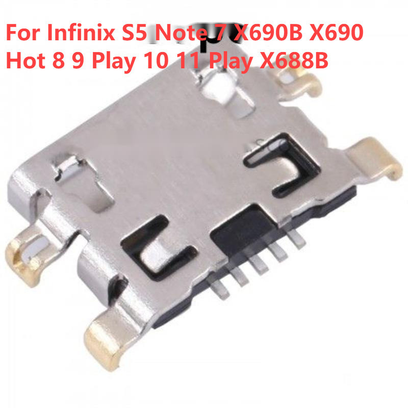 แท่นชาร์จเชื่อมต่อพอร์ต Micro USB 5 Pin สําหรับ Infinix S5 Note 7 X690B ...