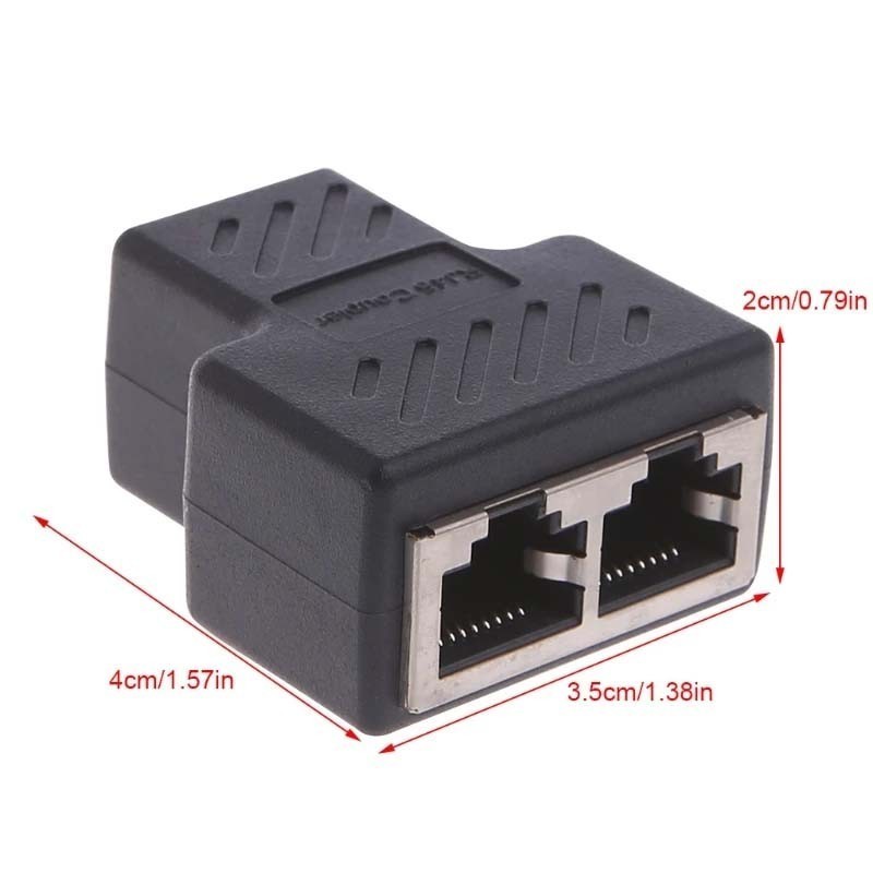 1 to 2 Way RJ45 หัวต่อแยกสายแลน ออกเป็น 2 เส้น(ใช้ได้ทีละเส้น) RJ45 ...