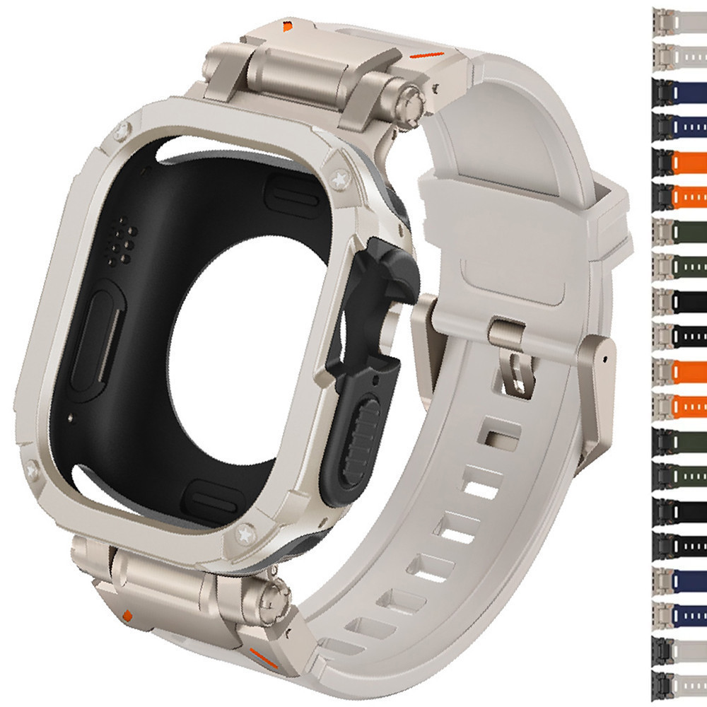 Mecha เคสนิ่ม พร้อมสายนาฬิกาข้อมือยาง หรูหรา สําหรับ Apple Watch Ultra ...