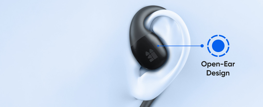 Middle Rabbit S6 Wired Open Ear Earbuds with Microphone Boom Mic, in ...