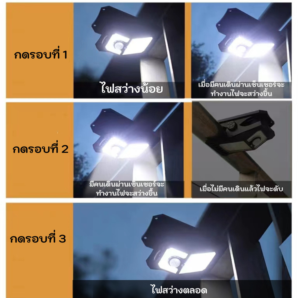 COD ใหม่ ไฟโซลาเซลล์ แบบหนีบ มีระบบเซ็นเซอร์ คนเดินผ่านไฟสว่าง เม็ดไฟ ...