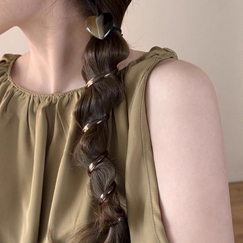 สาวรักตรงสายโทรศัพท ์ แหวนผมวงผม Bubble Braid ผม Artifact ยืดหยุ ่ นสูง ...