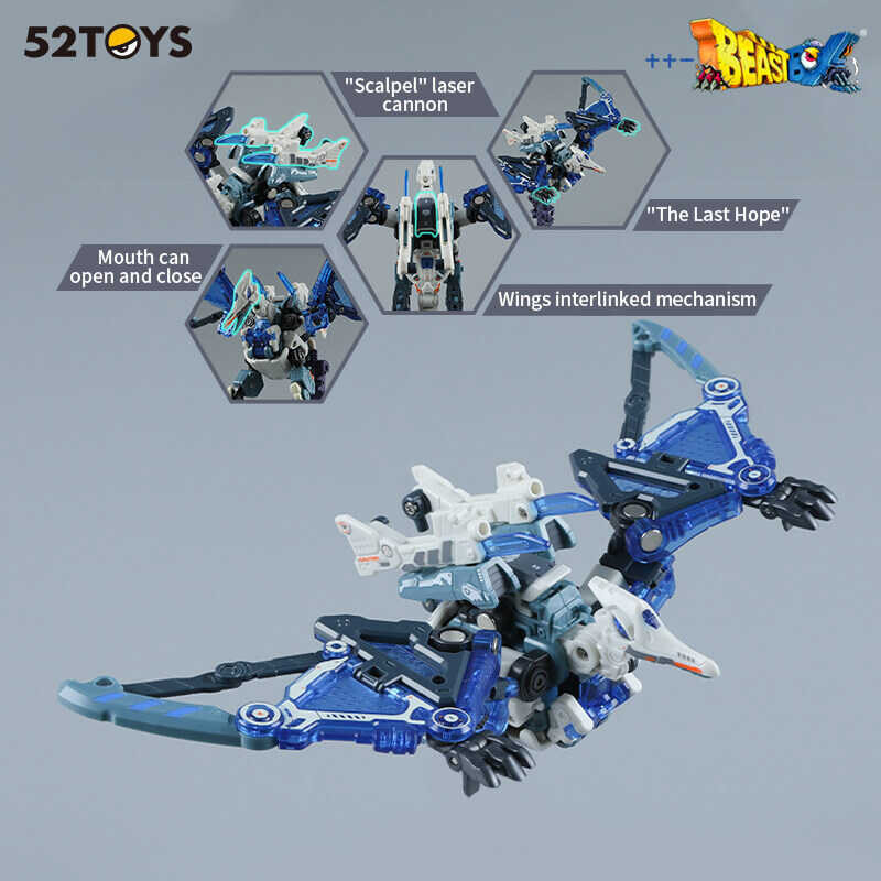 52TOYS Beastbox Havok Pterosauier - Action Figure Trasformabile In Scatola, Colore Multicolore, Per Collezionisti 15+