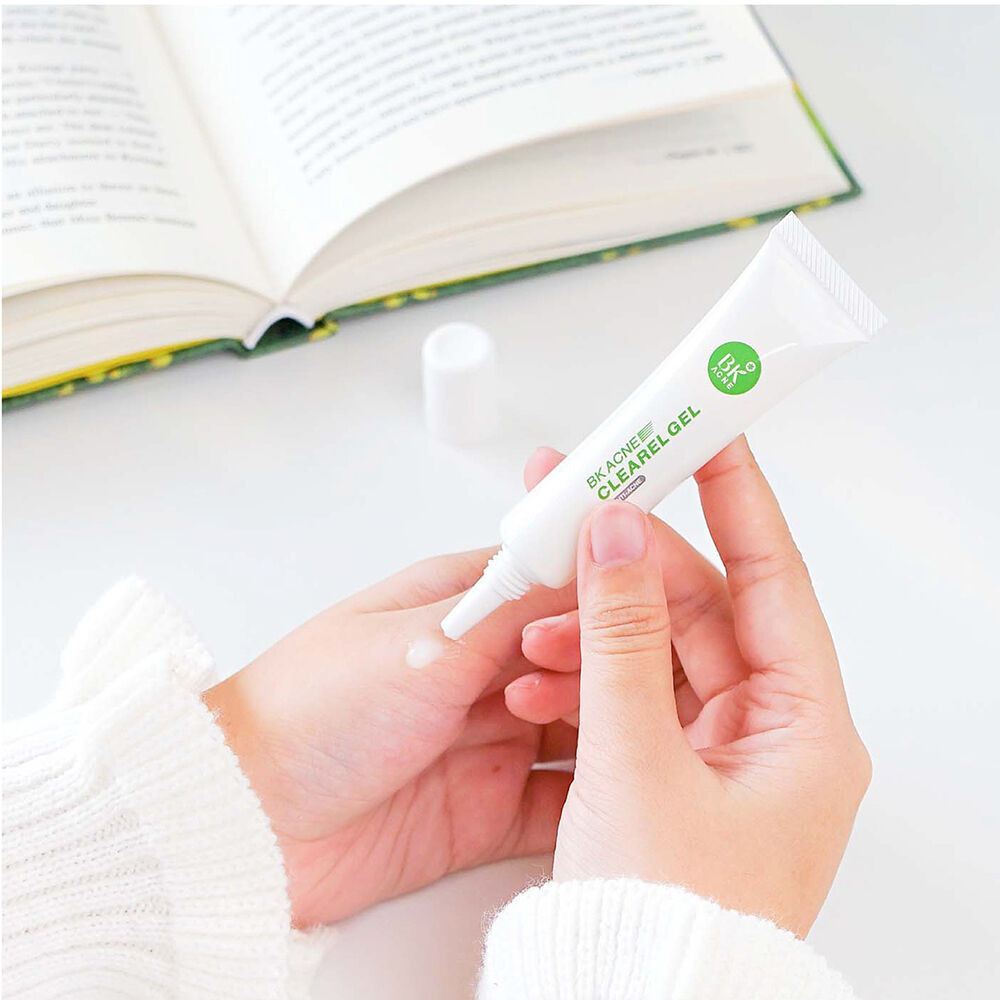 BK Acne Clearel Gel 14ml บีเค แอคเน่ เคลียร์เรล เจล เจลแต้มสิว ช่วยลด ...