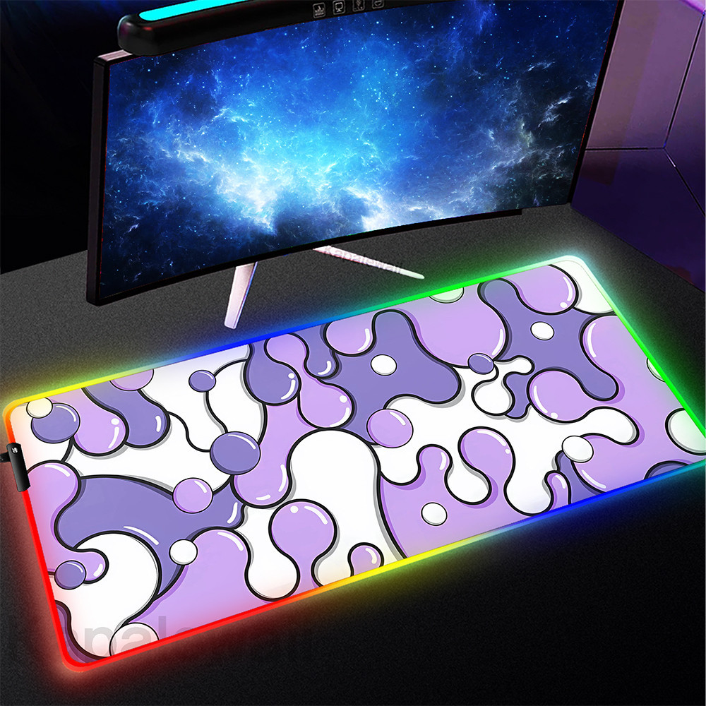Rgb Strata Liquid Mouse Pad ขนาดใหญ ่ LED Light Gaming Mouse Mat ...