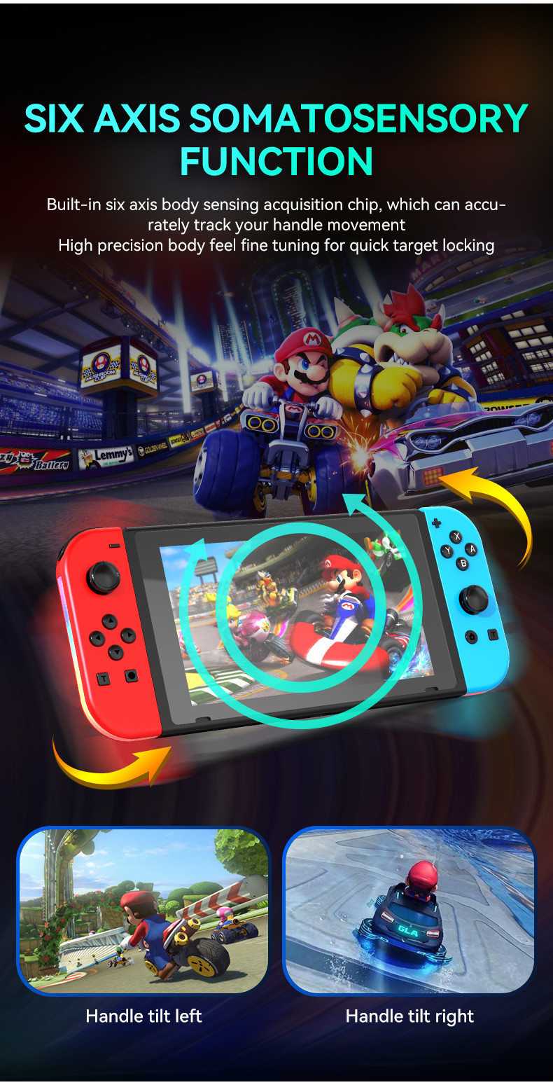 Splatoon Wireless Control JoyCon Gamepad RGB LEDFor Nintendo Switch ...