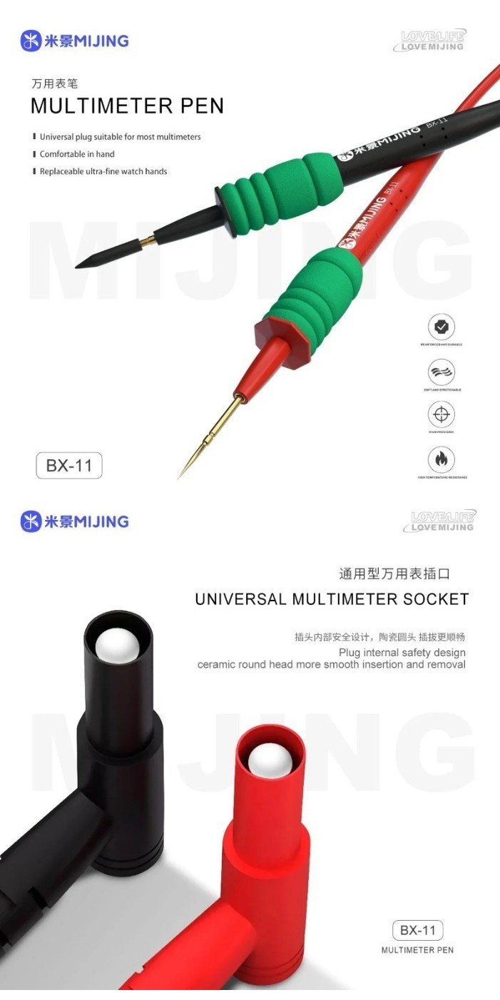 Mijing Bx 11 Universal Digita มัลติมิเตอร์ปากกาสแตนเลสมัลติมิเตอร์ 