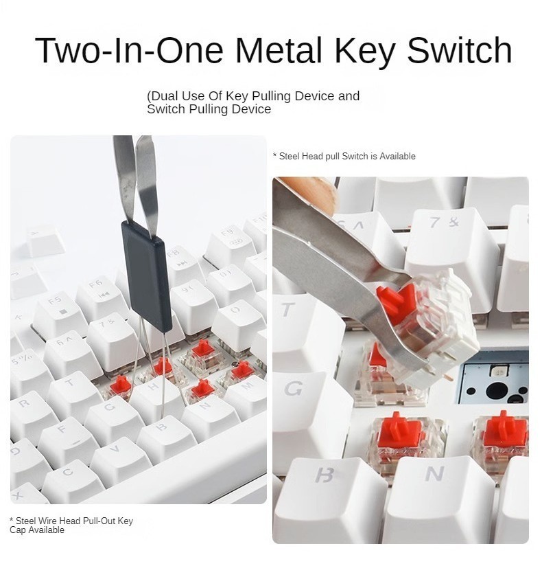 2024 Lychee Gaming HW98 Key ที่กําหนดเองคีย์บอร์ด 2.4G ไร้สายบลูทูธสาม ...