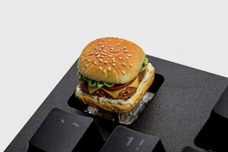 Burger French Fries Keycap ที่กําหนดเองคีย์บอร์ด Creative Keycap ...