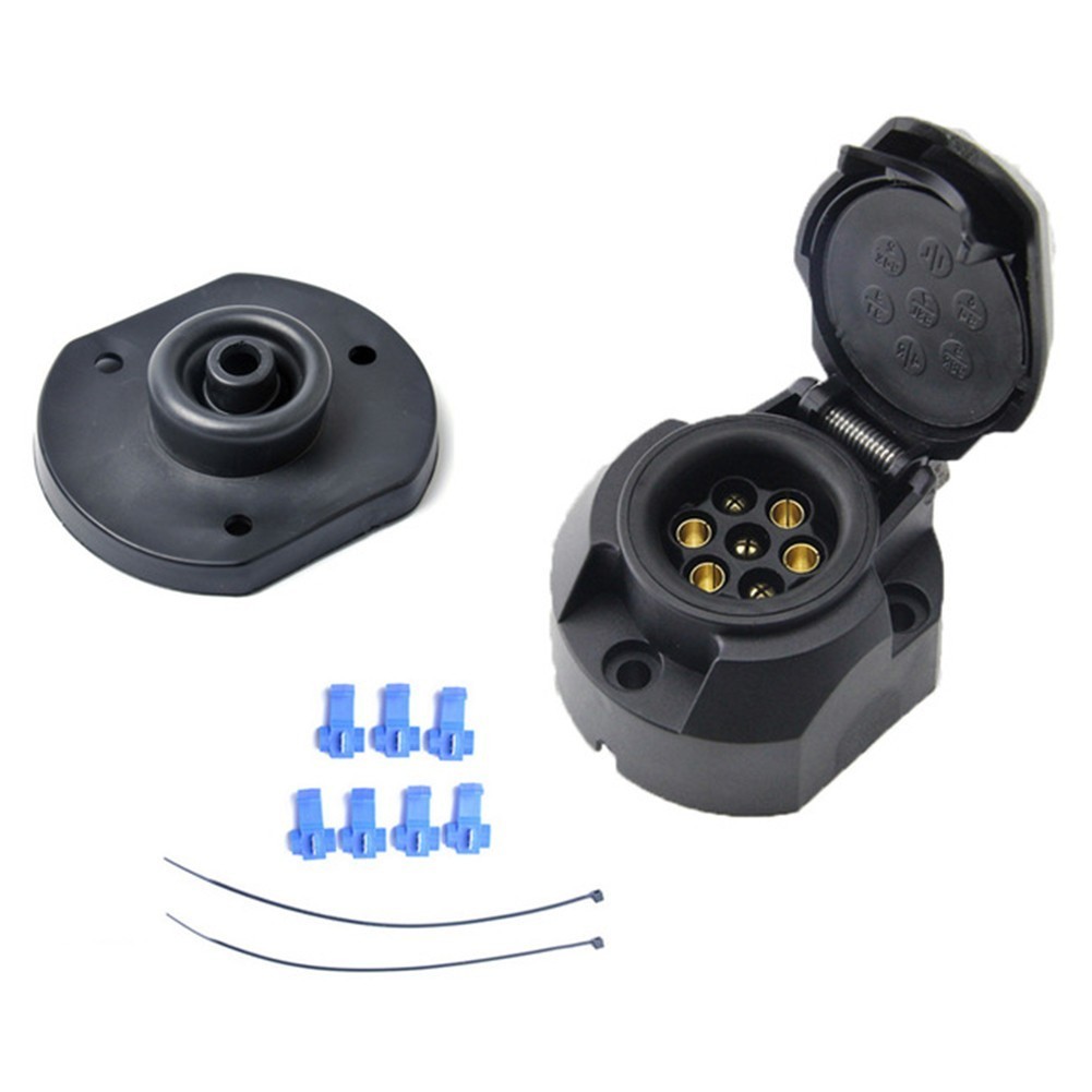 {0703 Mrbunny คุณภาพสูง } DC 12V 7 Pin Car Trailer Caravan Plug Socket ...