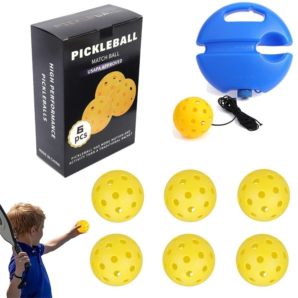 74 มม. Pickleball Trainer กลางแจ้ง Pickle Balls การฝึกอบรม Aids ...