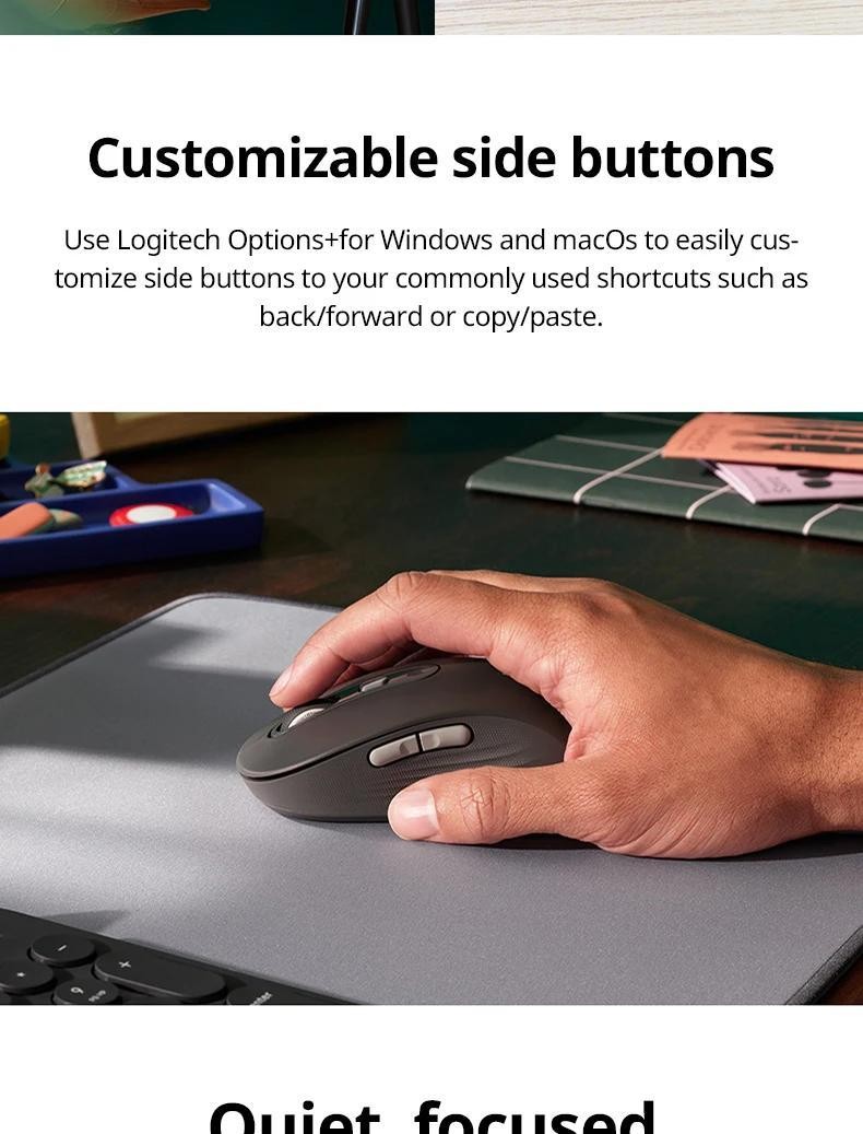 เมาส์ไร้สาย Logitech Signature Plus M750 2.4Ghz เมาส์ USB ไร้สายสําหรับ ...