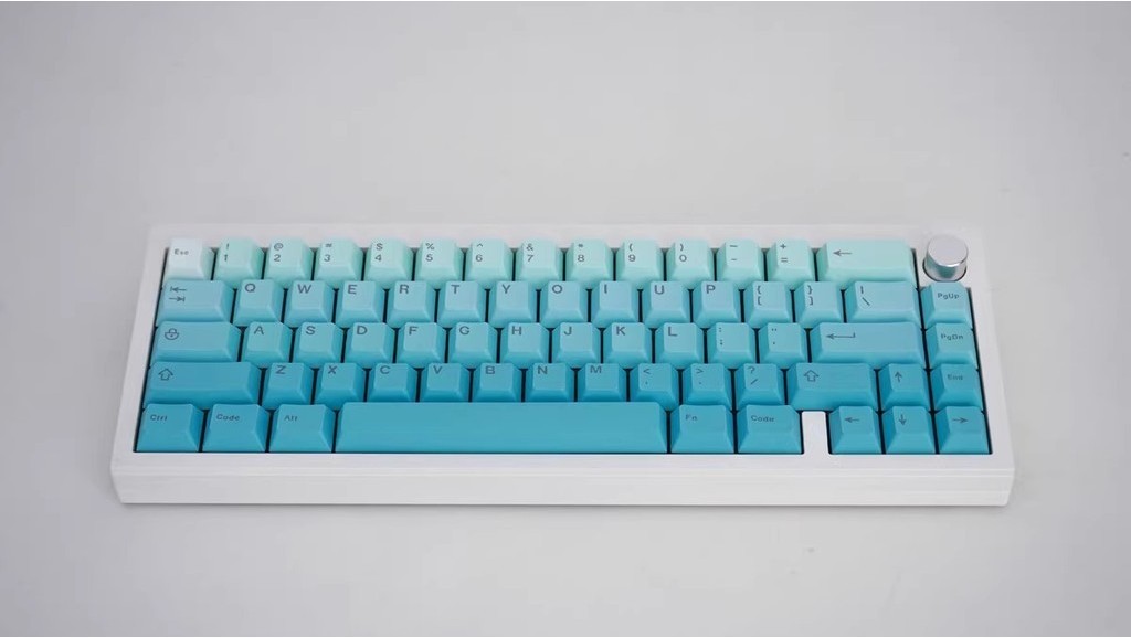 Gradient cyan Keycaps 125 คีย์ PBT Dye Sub Cherry Profile ด้านข้าง/ตัว ...