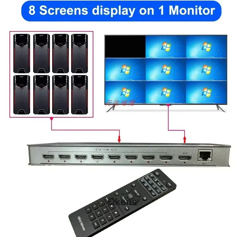 4k 8x1 HDMI Multi-viewer 1080p 4x1 Quad Screen Multiviewer HDMI ...