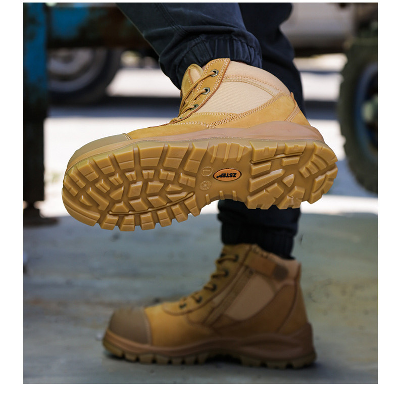 ZSTEP รองเท้านิรภัย Safety shoes รองเท้าหัวเหล็ก รองเท้าทำงานซิปกันน้ำ ...