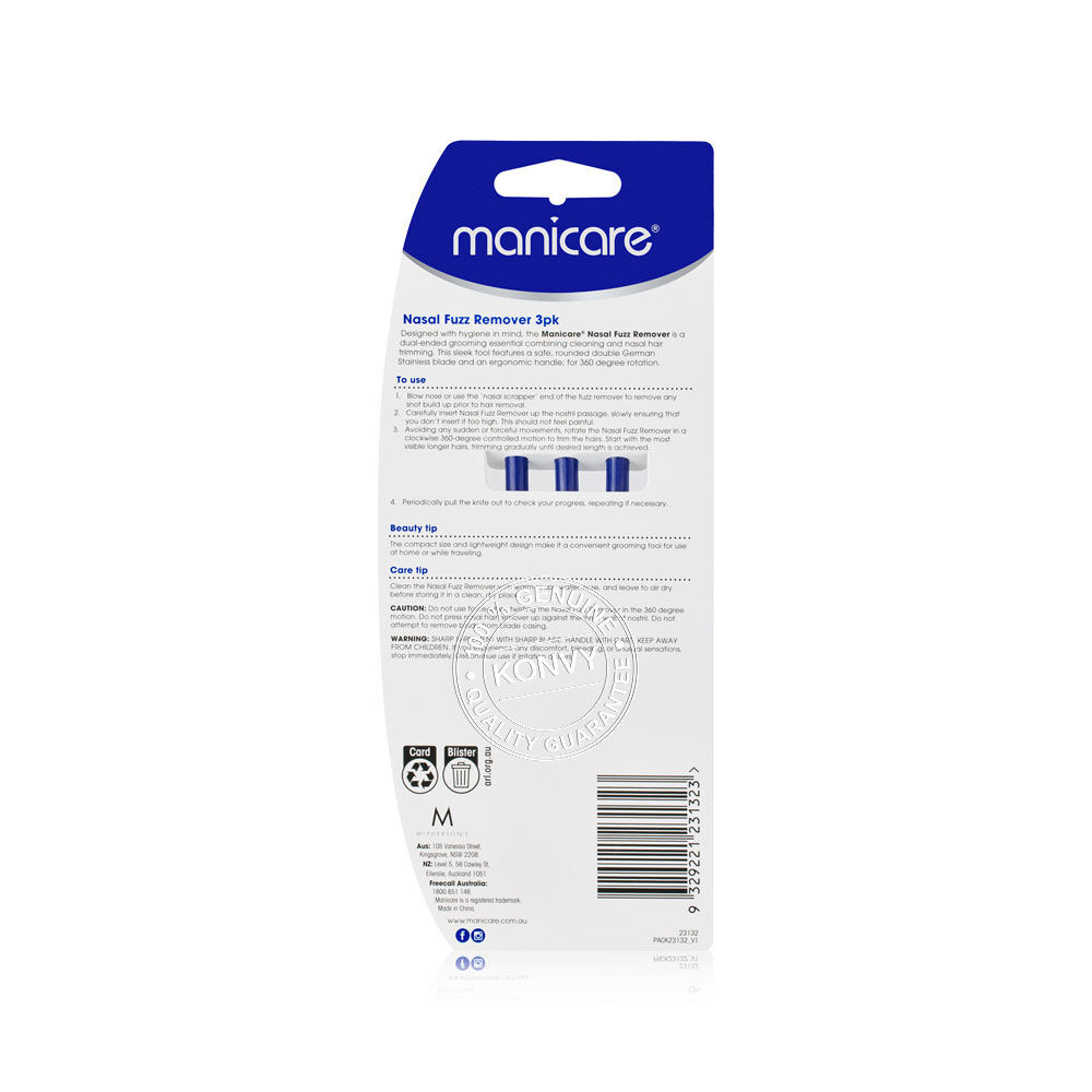 Manicare Nasal Fuzz Remover 3pcs มานิแคร์ อุปกรณ์ตัดแต่งขนจมูก ...
