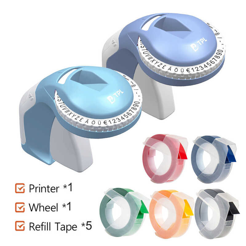 3D DIY Manual Label Maker Typewritter 12965 Eming Label Printer ...