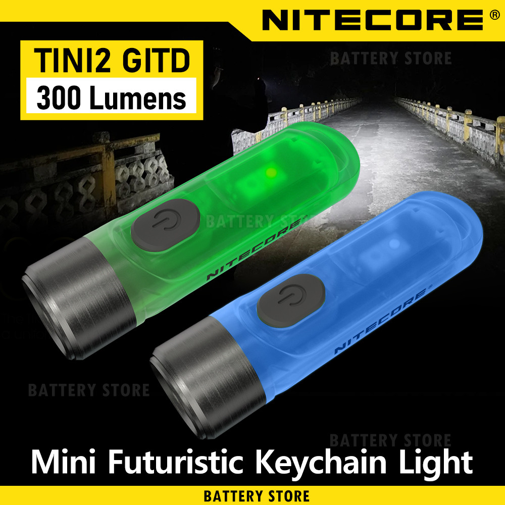 Nitecore Tiki GITD Blu 300 Lumen Luminoso Corpo USB-C - Foto 8