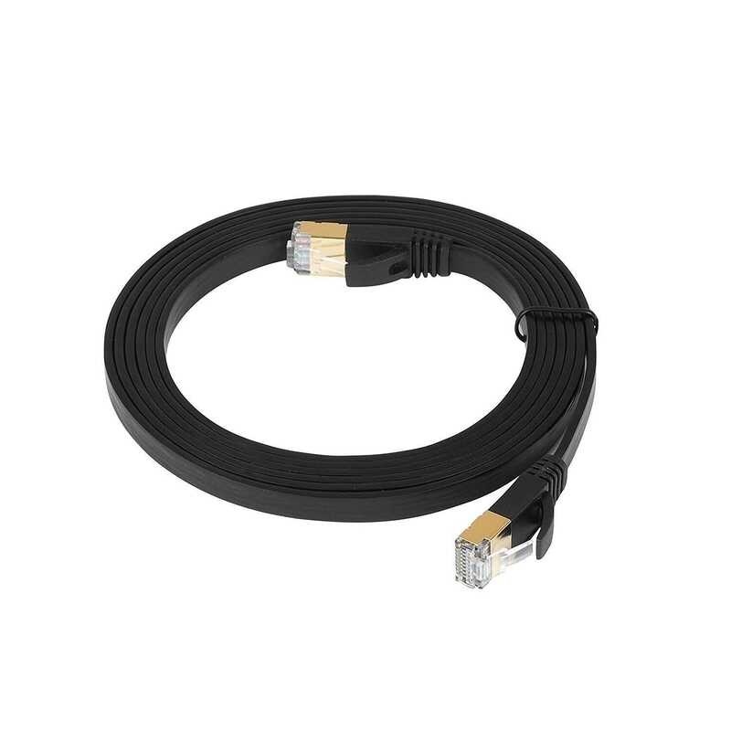 Cat7 Rj45แบนอีเธอร์เน็ตความเร็วสูง Cat7สาย Lan Rj45เครือข่ายอ สาย ...