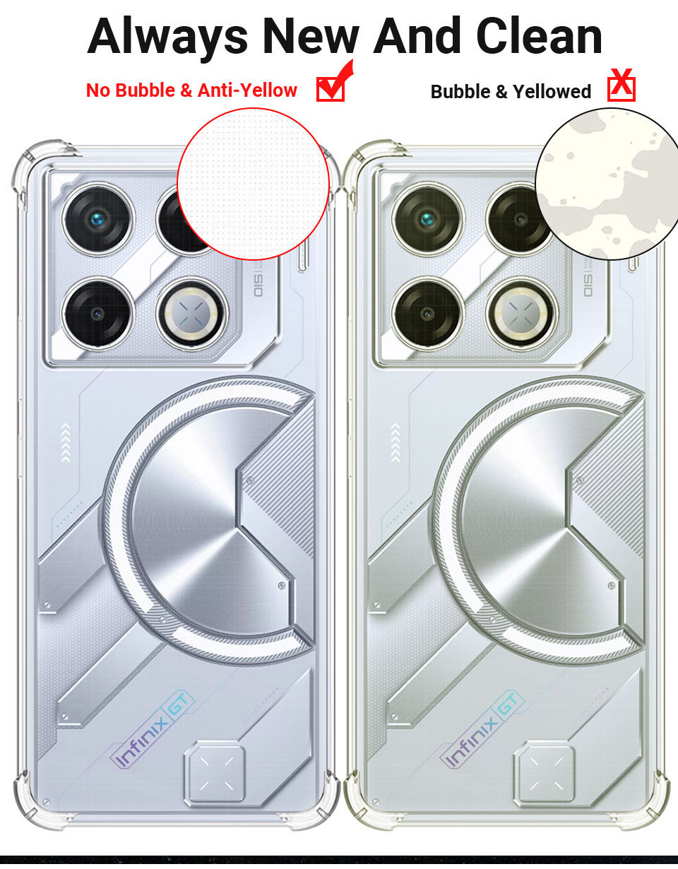 สําหรับ Infinix GT 20 Pro 5G กรณีซิลิโคนกันกระแทกนุ่มเคสโทรศัพท์บน ...